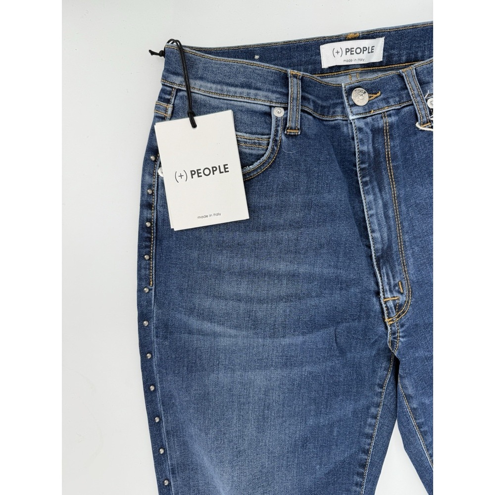 MAURA Studded Jeans Women's Size 29 Made in Italy Straight Leg Denim (+People)